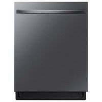 Samsung - Open Box AutoRelease Smart Built-In Dishwasher with StormWash+, 42dBA - Black Stainless...