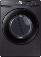 Samsung - Open Box 7.5 Cu. Ft. Stackable Gas Dryer with Sensor Dry - Fingerprint Resistant Black ...