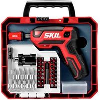 Skil - Rechargeable 4V CordlessPistol Grip Screwdriver with kit - red/black