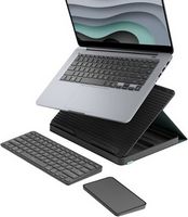 Logitech - Casa Pop-Up Desk Work From Home Kit Compact Wireless Keyboard, Touchpad and Laptop Sta...