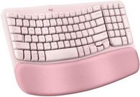 Logitech - Wave Keys Ergonomic Wireless Keyboard for Windows/Mac with Integrated Palm-rest - Rose