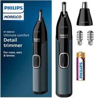 Philips Norelco - Nose Trimmer 3000, for Nose, Ears Eyebrows, NT3600/62 - Black