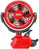 Skil - 12/20V Multi Volt Brushless 4in. Clamp Fan, Tool Only - Red