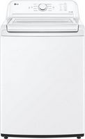 LG - 4.3 Cu. Ft. High-Efficiency Top Load Washer with SlamProof Glass Lid - White