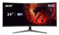 Acer -  Nitro 34&quot; Curved QHD 180Hz 1ms FreeSync Premium Gaming Monitor (DisplayPort, HDMI) - Black