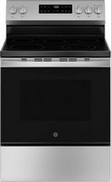 GE - 5.3 Cu. Ft. Freestanding Electric Range with Self-Clean and Steam Cleaning Option and Crisp ...