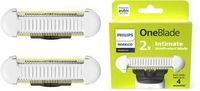 Philips Norelco - OneBlade Intimate Replacement Blade 2 pack - White, Silver