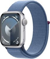 Apple Watch Series 9 GPS 41mm Aluminum Case with Winter Blue Sport Loop - Silver - (2023)