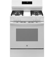 GE - 5.3 Cu.Ft. Freestanding Gas Range with Self-Clean and Steam Cleaning Option and Built-In Wi-...