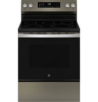 GE - 5.3 Cu. Ft. Freestanding Electric Convection Range with Steam Cleaning and EasyWash Tray - S...