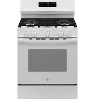 GE - 5.3 Cu. Ft. Freestanding Gas Range with Self-Clean and Steam Cleaning Option and Crisp Mode ...