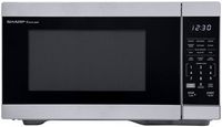 Sharp - 1.1 cu. ft. 1000W Smart Countertop Microwave Works with Alexa - Stainless - Stainless Steel