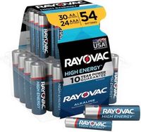 Rayovac - AA Batteries & AAA Batteries Combo Pack, 30 AA and 24 AAA (54 Battery Count)