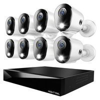 Night Owl - 12 Channel 8 Camera Indoor/Outdoor Wired 4K 2TB DVR Security System with 2-way Audio ...