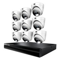 Night Owl - 24 Channel 9 Dome Camera Indoor/Outdoor Wired IP 4K 4TB NVR Security System with 2-wa...