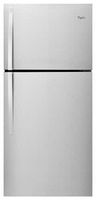 Whirlpool - 19.2 Cu. Ft. Top-Freezer Refrigerator - Monochromatic Stainless Steel