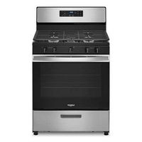 Whirlpool - 5.1 Cu. Ft. Freestanding Gas Range with Edge to Edge Cooktop - Stainless Steel