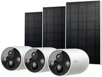 TP-Link - Tapo Outdoor Battery-Powered Wireless 2K Security Camera with Solar Panels (3-Pack) - N...