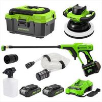 Greenworks - 24V Cordless Car Cleaning 3 Piece Combo Kit with Two (2) 2.0Ah Batteries & Charger -...