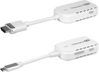 Aluratek - Streamcast Mobile Wireless USB-C to HDMI Transmitter and Receiver - White