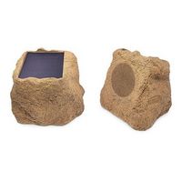 Victrola Pair of Solar Charging Bluetooth Outdoor Rock Speakers - Sand
