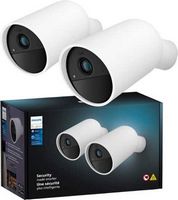 Philips - Hue Battery Wireless Security Camera 2PK - White