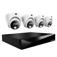 Night Owl - 2-Channel, 4-Camera Dome Indoor/Outdoor Wired 2K 2TB DVR Security System with 2-Way A...