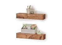 TRINITY - DRAKESTONE | Farmhouse Floating Shelf | 2-Pack | - Walnut