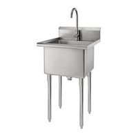 TRINITY EcoStorage&#174; | Stainless Steel Utility Sink | NSF | w/ Faucet - Stainless Steel