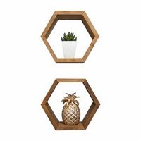 TRINITY - DRAKESTONE | Hexagon Shelves | 2-Pack | - Walnut