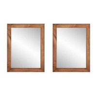 TRINITY - DRAKESTONE | 24x31 Farmhouse Vanity Mirror | 2-Pack | Walnut - Walnut