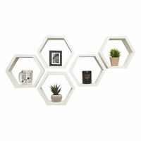 TRINITY - DRAKESTONE | Hexagon Shelves | 5-Pack | - White