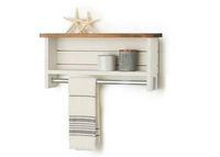 TRINITY - DRAKESTONE | Towel Bar w/ Shelves | - White Wash