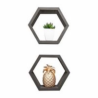 TRINITY - DRAKESTONE | Hexagon Shelves | 2-Pack | - Black