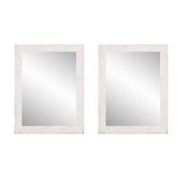 TRINITY - DRAKESTONE | 24x31 Farmhouse Vanity Mirror | 2-Pack | White Wash - White Wash