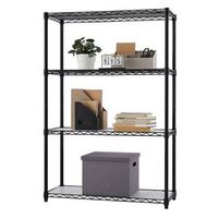TRINITY - 4-Tier | 36x14x54 | Commercial Wire Shelving | NSF | w/ Liners | - Black