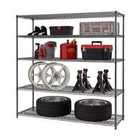 TRINITY PRO 5-Tier | 72x24x72 | Industrial Wire Shelving | NSF | - Black Anthracite®