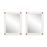 TRINITY - DRAKESTONE | 24x31 Farmhouse Vanity Mirror w/ Clavos | 2-Pack | White Wash - White Wash