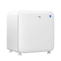 Costway - 1.6 Cubic Feet Compact Refrigerator Reversible Door Mini Fridge - White