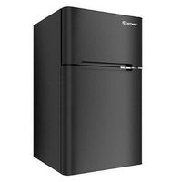Costway - Refrigerator Small Freezer Cooler Fridge Compact 3.2 cu ft. Unit, - Black