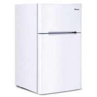 Costway - Refrigerator Small Freezer Cooler Fridge Compact 3.2 cu ft. Unit, - White
