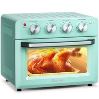 Costway - Air Fryer Toaster Oven 19 QT Dehydrate Convection Ovens w/ 5 Accessories - Mint green