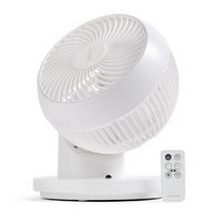 IRIS USA WOOZOO Fan with Remote, 360° Oscillating Fan, Desk Fan - White