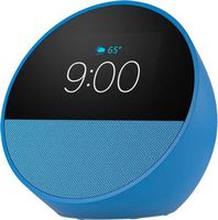 Amazon Echo Spot (2024 release), Smart alarm clock with vibrant sound and Alexa - Ocean Blue