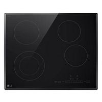 LG - 24" Built-In Electric Cooktop with 4 Elements and SmoothTouch Glass Controls - Black