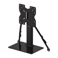 ErgoAV - Tabletop TV Stand+Swivel for 19 -43" TV - Black