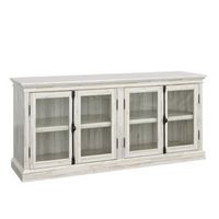 Sauder - Barrister Lane TV Credenza TV%27s up to 80&quot; - White Plank