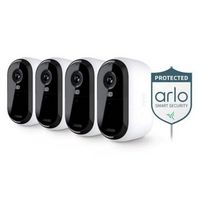 Arlo - Essential 4-Camera Outdoor Wireless 2K Security Camera (2nd Generation) with Yard Sign - W...