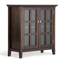 Simpli Home - Acadian Low Storage Cabinet - Brunette Brown