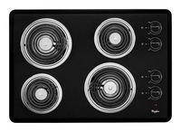 Whirlpool - 30" Built-In Electric Cooktop - Black